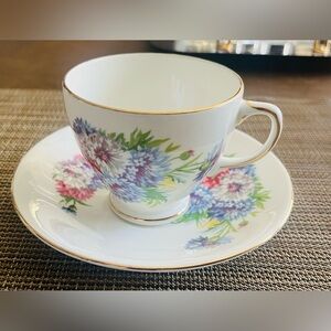 Old Royal Floral Teacup and Saucer Set